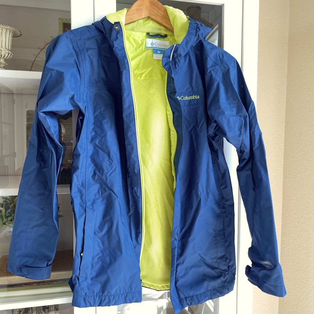 Columbia Waterproof Breathable Zip Up Hooded Rain Jacket